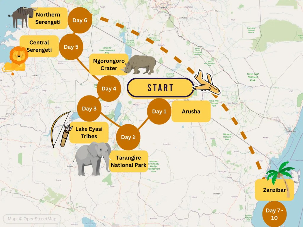10-day Tanzania Safari And Zanzibar 10-day Tanzania Safari And Zanzibar Sia Yangu Safari